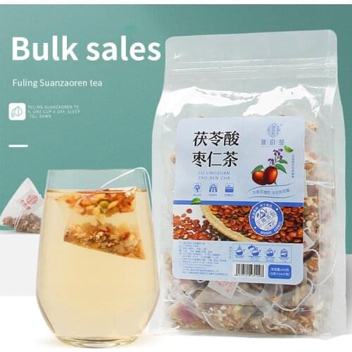 Qiao Yuntang Poria jujube seed tea 250g / bag Triangle bag Lily Yam tea Poria jujube seed，Can improve sleep quality, enhance mem