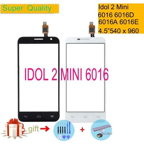 Touchscreen 4.5''For Alcatel One Touch Idol 2 mini 6016 6016D 6016A 6016E 6016X OT6016 Touch Screen Glass Panel Digitizer Lens