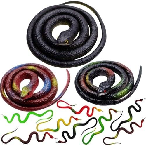 Shyflpopo 11 Pcs Realistic Rubber Snakes Decoration for Garden Props to Scare Birds, Squirrels, Mice, Pranks,Halloween Party Dec