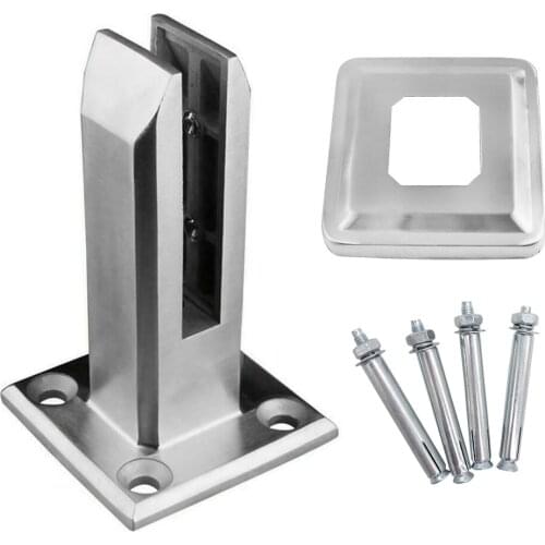 Heavy Duty Stainless Steel Glass Pool Fence Clip Floor Glass Stand Fixed Fittings Clamp Drop Shipping Clamp