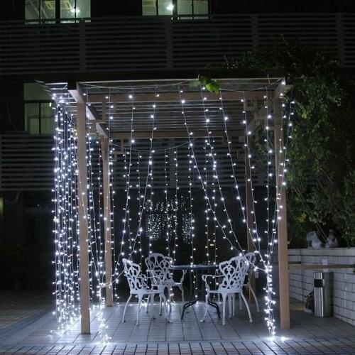 3Mx3M 300leds fairy string icicle led curtain light 300bulbs Xmas Christmas Wedding garden party decor 220V 12 strands-5 colors