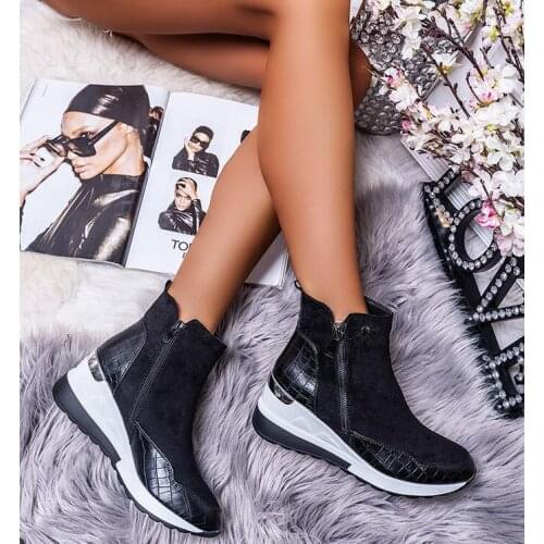 Unmdb Women's Wedge Ankle Boots