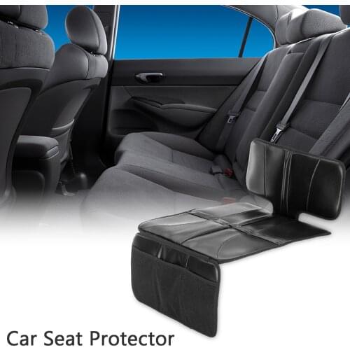 Car Seat Protector Protection Cover Protective Mat for Car Seats Durable Comfortable with Thickest Padding 3 Mesh Pockets