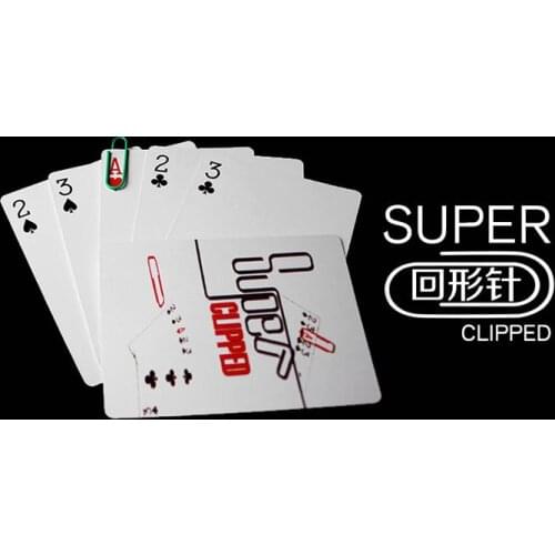 5pcs/lot Super Clipped - Magic Trick,Card,Stage Magic Props,close up magic,Mentalism,Comedy,Magia Toys Joke Classic Gadget