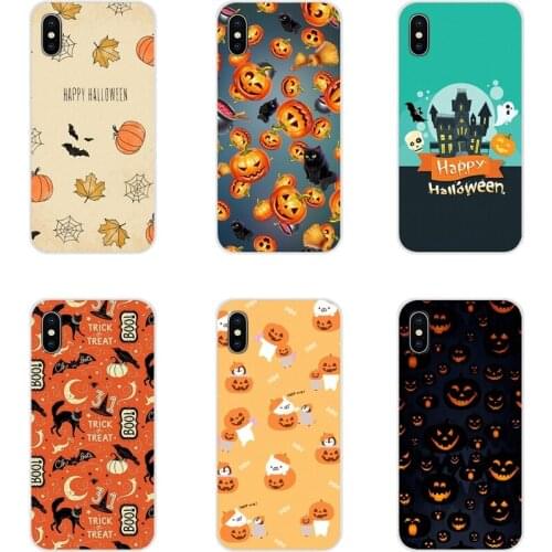 Accessories Phone Cases Covers For Xiaomi Mi4 Mi5 Mi5S Mi6 Mi A1 A2 A3 5X 6X 8 CC 9 T Lite SE Pro Happy Halloween Fabric Pumpkin