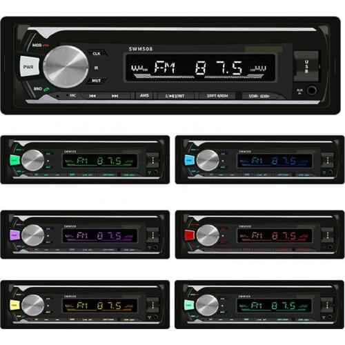 50% Hot Sales 508 12V Car Bluetooth U Disk/TF Card/AUX/FM Radio Audio Stereo MP3 Player