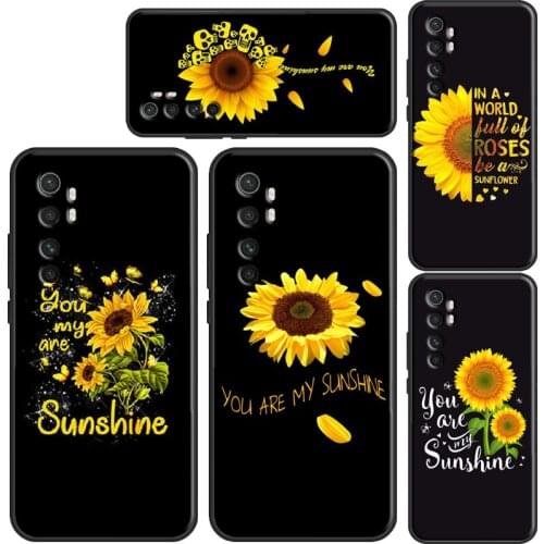 You Are My Sunshine Sunflower Phone Case For POCO X3 Pro M3 F3 Cover For Xiaomi Mi Note 10 Lite Mi 11 Ultra 9T 10T Pro