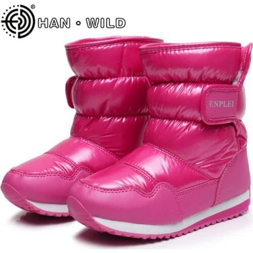 Kids Snow Boots Russia Winter Warm Boy Shoes Waterproof Childrens Shoes Girls Ankle Boots Plush Baby Shoes Rainboots Sneakers