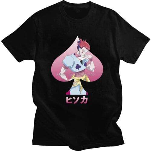 Hunter X Hunter T-shirt Homme 100% Cotton Top Hisoka Morow Tee Shirt Short-Sleeve Novelty Japanese Anime Manga Tshirt Gift