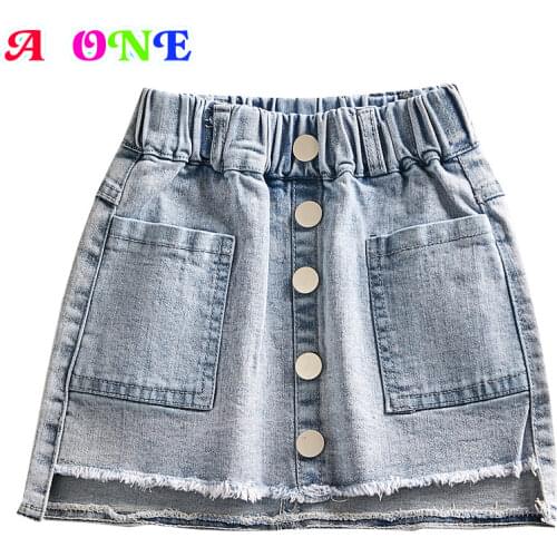 Summer girls skirts baby denim skirt tutu skirt fashion button ballerina party baby girl clothes