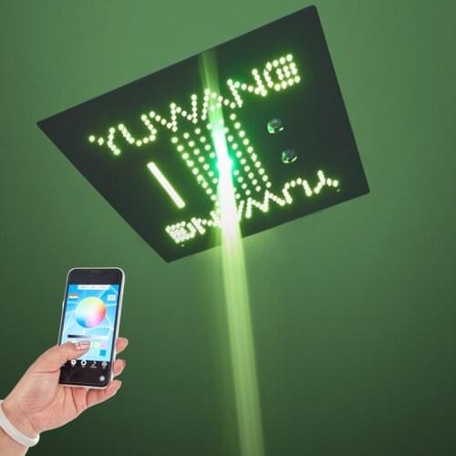 20 Inch Spray LED Shower Head Rainfall Waterfall Shower Heads 304 SUS Bathroom Colorful Ceiling Massage Showerheads 4 Funtions