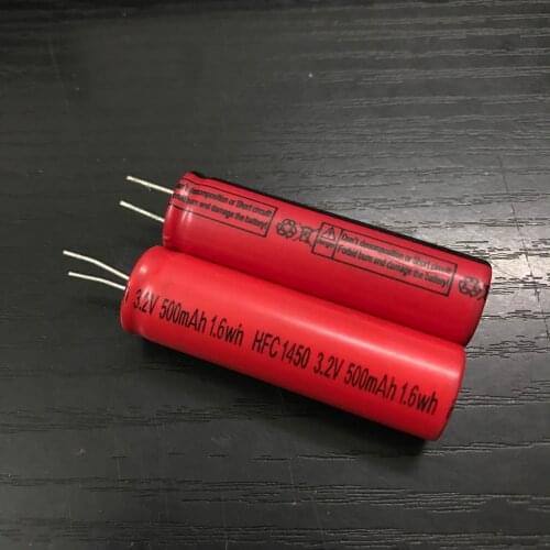 Super Li-ion battery HFC1450 high ratio 10C 3.2v Lithium rechargeable LiFePo 500mah MAX current 5A 14*50MM 1PCS
