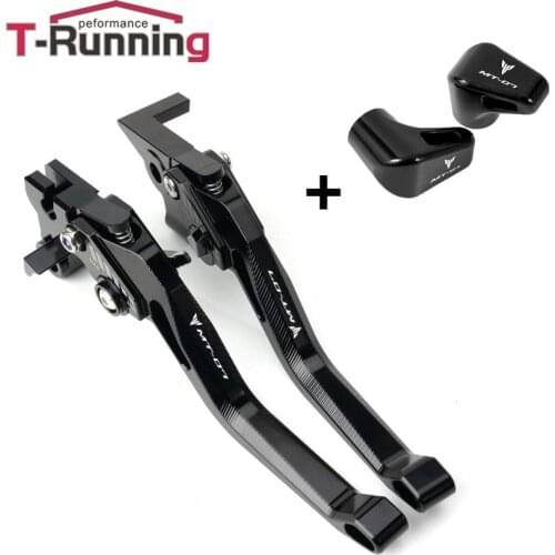 LOGO MT07 For YAMAHA mt07 2019 mt 07 2020 MT-07 FZ07 Motorcycle Accessories Short Brake Clutch Levers & Tire Valve Stem Caps