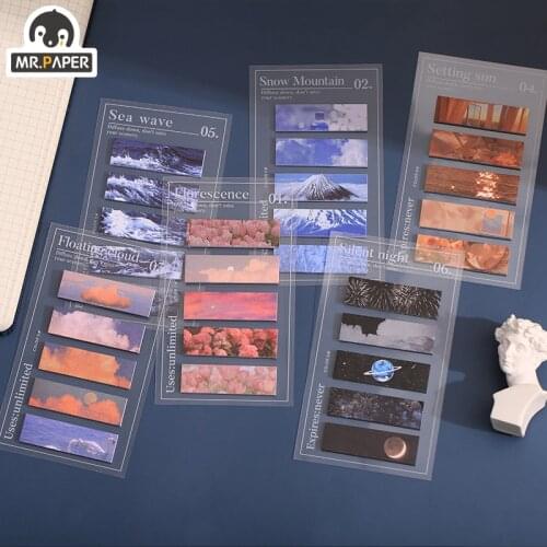 SaYing 100 Pcs/Set Cute Stationary Memo Pad Creative Fresh Retro Style Basic Journal Material Paper Back To School Stationery