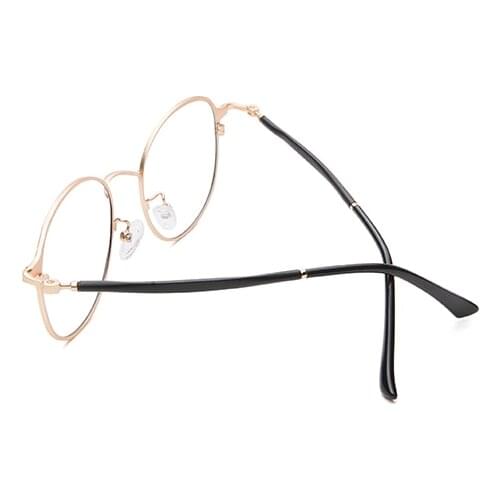 Fashionable new retro glasses transparent acrylic lens Optical EyeGlasses eyewear glasses with case golden frame women 8026Y