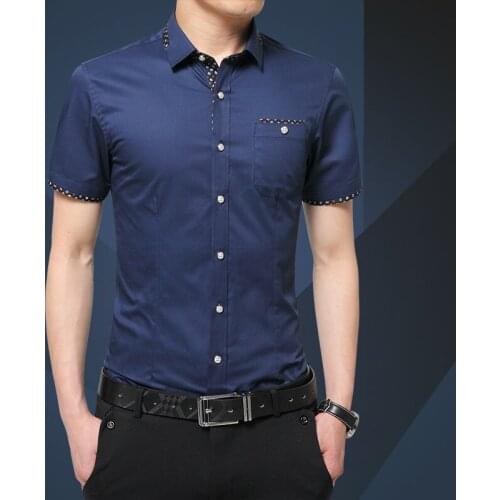 Mens Dress Shirts Summer 2020 New Men Fashion Shirt Short Sleeve Man Slim Fit Casual Shirts Good Quality Asian Size 5XL