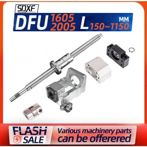 Precision ball screw double nut set 1605 2005 linear guide bearing stepping servo motor single seat fixed seat module set