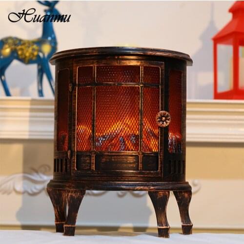 New Arrival Plastic LED Fireplace for 2021 DIY Halloween Christmas Party Fire Lantern Brazier Ornaments Layout Home Decoration