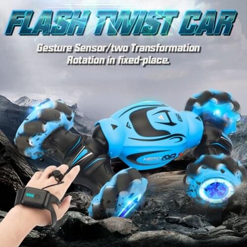 1:16 4WD RC Car Radio Gesture Induction Music Light Twist High Speed Stunt Remote Control off Road Drift Vehicle Car Model