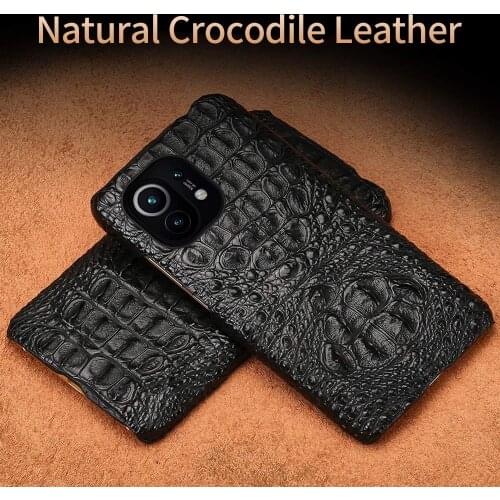 LANGSIDI Crocodile Luxury case For xiaomi Mi 11 10T Pro 10Ultra Leather fundas For xiaomi mi 10t lite redmi 9 cover note 9s 8