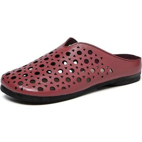 ZXRYXGS Brand Sandals 2020 New Soft Bottom Flat Leather Sandals Women Casual Shoes Summer Fashion Elegant Silppers Beach Sandals