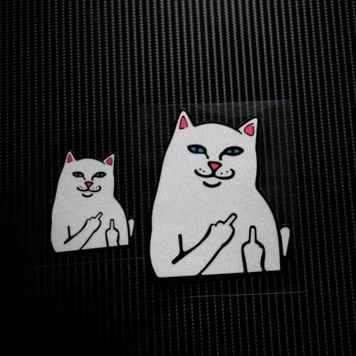 NO.LS020 Free shipping Cartoon Evil Cat 3M Reflective Car Stickers&Decals MOTO GP Bike Helmet Windshield ATV