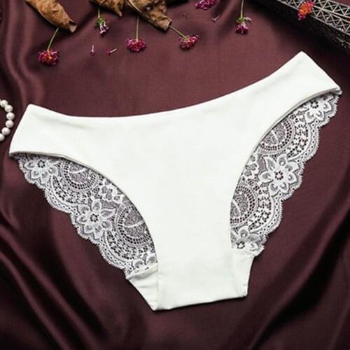 Women Sexy Lace Panties Seamless Cotton Breathable Panty Briefs Plus Size Girl Ladies Brand Underwear Lingerie