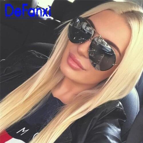 Black Shades Women Gold Mirror Oversized Pilot Sunglasses Men Big Metal Luxury Brand kim kardashian sunglasses Cute Eyewear