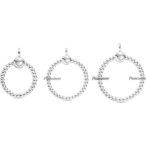 Authentic 925 Sterling Silver Moments Small Medium & Large Beaded Crown O Pendant Fit Women Pandora Bracelet & Necklace Jewelry