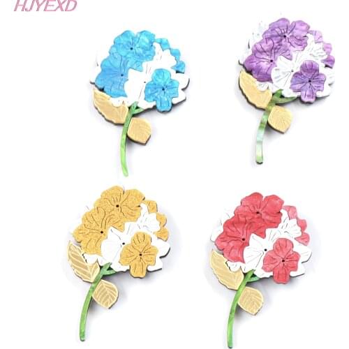 1pieces) Hydrangea Brooch (No pin) Floral Flowers Acrylic Laser Cut Jewelry