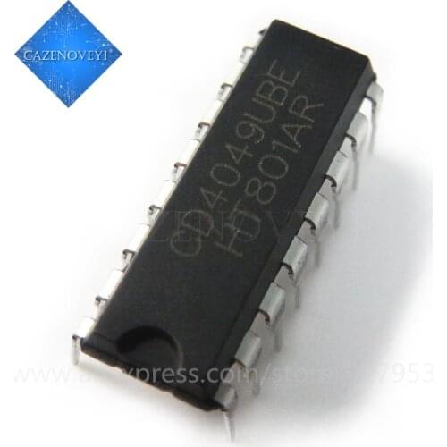 10pcs/lot CD4049UBE CD4049BE CD4049 DIP-16 DIP 4049BE new original In Stock