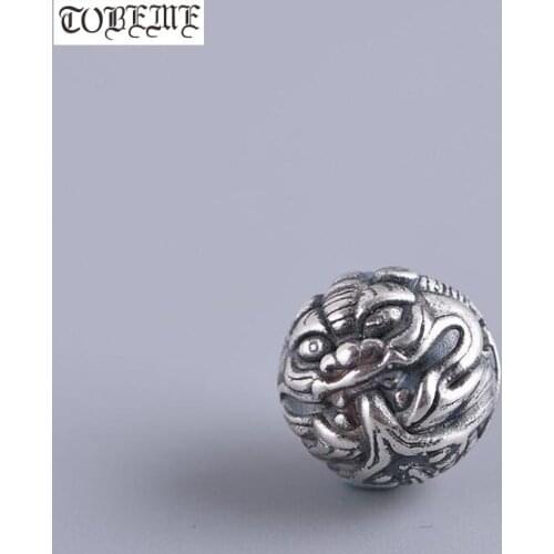 100% 925 Silver Pixiu Beads Fengshui Wealth Pixiu Bead Lucky Animal Power Pixiu Loose Bead Jewelry findings DIY Bracelet