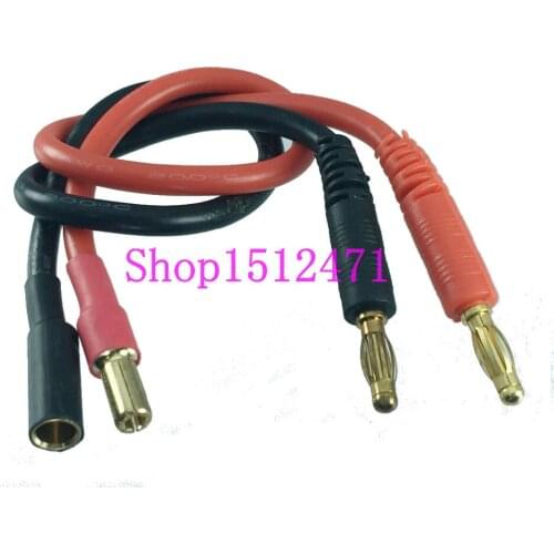 1pce 5.5mm Bullet To 4mm Banana plug Adapter Charging Cable 12AWG for Battery