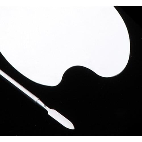 2 Durable Steel Spatula+Nail Polish Foundations Mixing Palette Makeup Tools