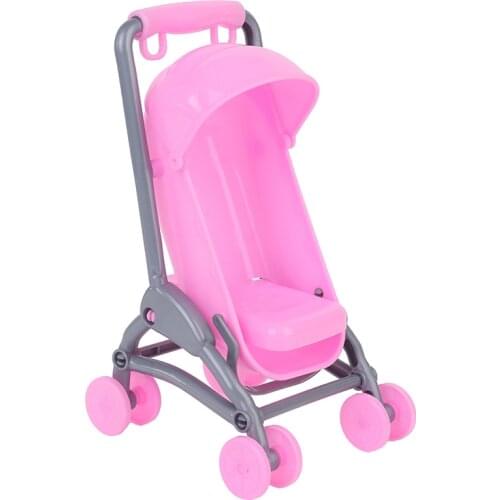 2 in 1 Baby Stroller Pram Model Kids Toy DIY Miniature Dollhouse Accessories