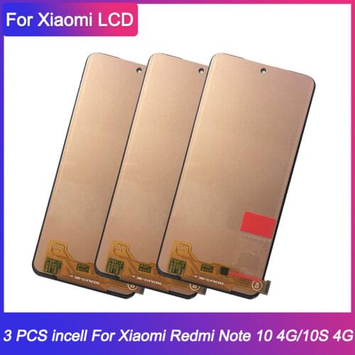 3 Piece/lot incell For XIAOMI Redmi Note 10 lcd Display Screen Touch For Xiaomi Redmi Note 10s LCD Digitizer Replacement