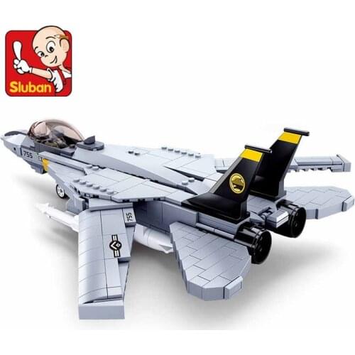 404Pcs Military F-14 Fighter Model Bricks Aircraft Plane Armas War Building Blocks Sets Educational Toys for Children