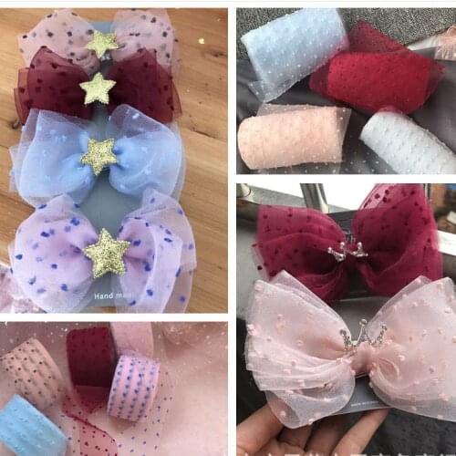 6cm 15cm 50meters New Pink Organza Ribbon Christmas Gift Handwork DIY Dot Snow Yarn Ribbon Wedding Birthday Party Decorations