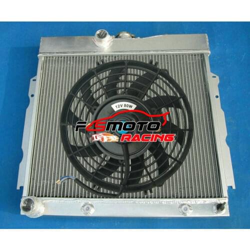 Aluminum Radiator + Fan For Plymouth Station Wagon Fury Valiant Signet & Dodge Dart Charger Coronet V8 1963-1969 1967 1968 1966