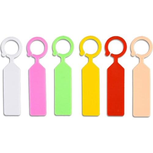 Plastic Garden Hanging Plant Tags 11x2.4cm Ring Label Marker Colorful Bonsai Tree Collar Sign Written Available Waterproof