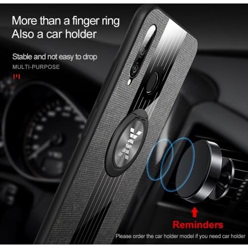 For Huawei P40 P30 P20 Lite Pro Plus P Smart Z 2019 Case Fabric Magnetic Ring Phone Cover Y5P Y6P Y7A Y8P Y9A Y9S Prime Cases