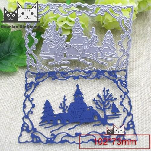 Reunion Christmas tree background Metal Cutting Dies DIY Paper Photo Album Crafts Knife Mould Card Embossing Mold Stencils