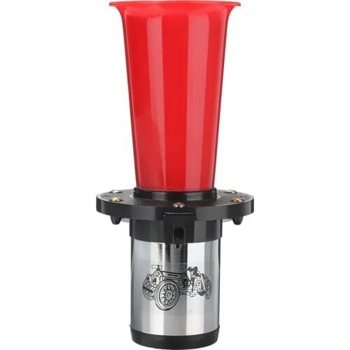 Red 110dB 12V 490Hz Durable Antique Vintage Old Style Loud Alarm Horn Suitable for Vehicle / Boat / Auto / Car / Truck