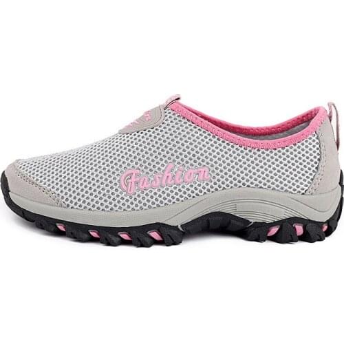 Summer Breathable Mesh Shoes Womens Mother Sports Sneakers Casual Middle Aged and Old Anti-Slippery Beach Loverss Shoes