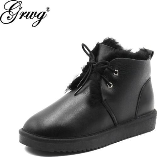 Hot Sale Fashion 100% Natural Fur Women Snow Boots genuine sheepskin Winter Boots Warm women Ankle boots Free Shipping