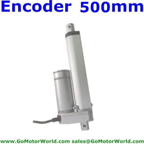 Waterproof 12V 24V 500mm adjustable stroke 900N 198LBS load 80mm/s speed heavy duty linear actuator with encoder LA10E