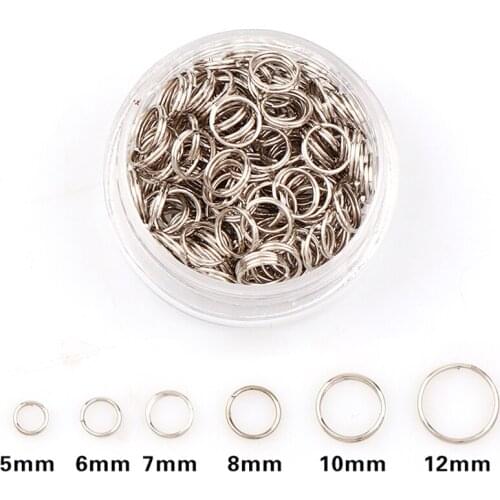 Hot Sale White K Plated Tone Metal Double Loops Open Jump Rings Necklace Close Tool Ring DIY Jewelry Findings Making