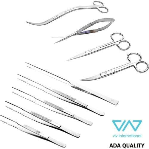 Viv Ada Quality Stainless Steel Scissors Tweezers Spring Straight Curve Wave Style For Aquatic Aquarium Water Plant Decorations