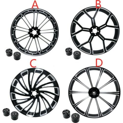 Motorcycle 18" 21" 23" 26" Front Wheel Rim Dual Disc W/ Hub For Harley Touring 08+ 2008-2019 4 styles