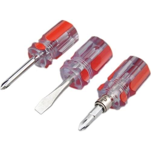 Portable Mini Bidirectional Interchangeable Head Screwdriver Flat Tip Repair Tools for Electrician Mechanic Daily Disassembly